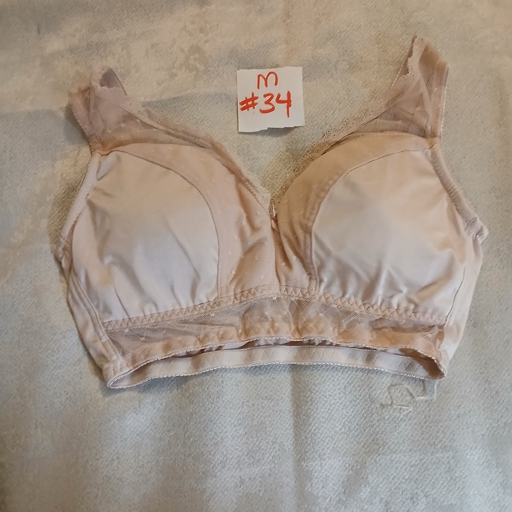 NWOT Rhonda Shear Pink/ Beige Comfort Bra